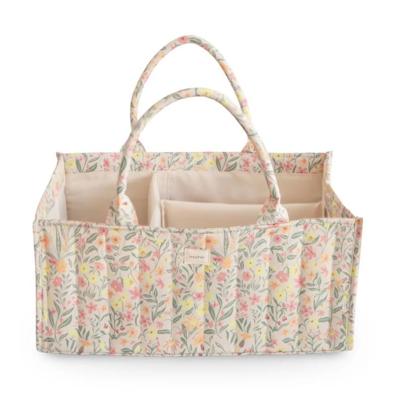 Mushie Diaper Caddy Diaper Caddy Mushie Pastel Blooms