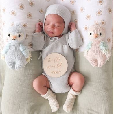 Cuddle + Kind Baby Parrot Mauve Baby Animal Collection Cuddle + Kind