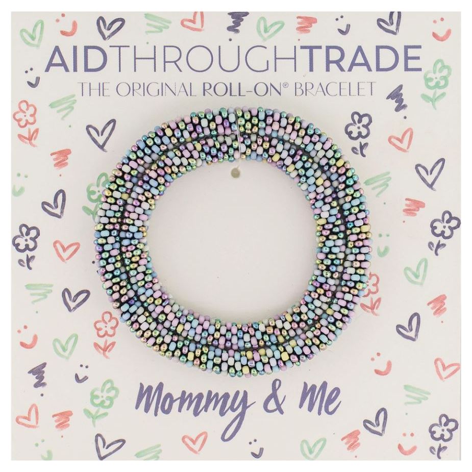 Aid through Trade - Mommy &amp; Me Bracelets -Set of 2 Accessory Aid Through Trade Pastel Moon