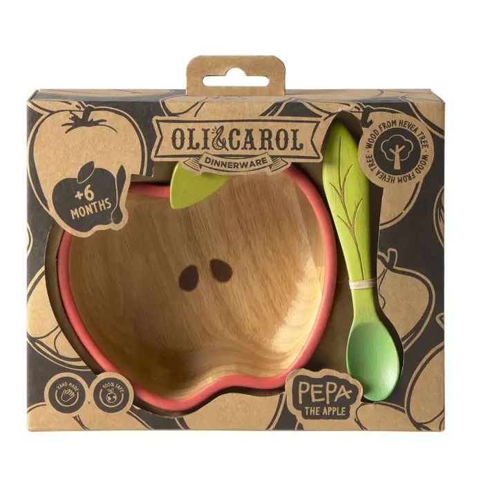 Oli &amp; Carol Pepa the Apple Bowl &amp; Spoon Set Plates &amp; Bowls Oli &amp; Carol