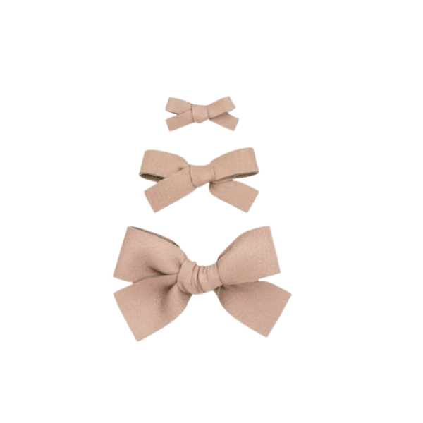 Lou Lou &amp; Company Leather Bow Clip- Single Large Hair clip Lou Lou &amp; Company Primrose  