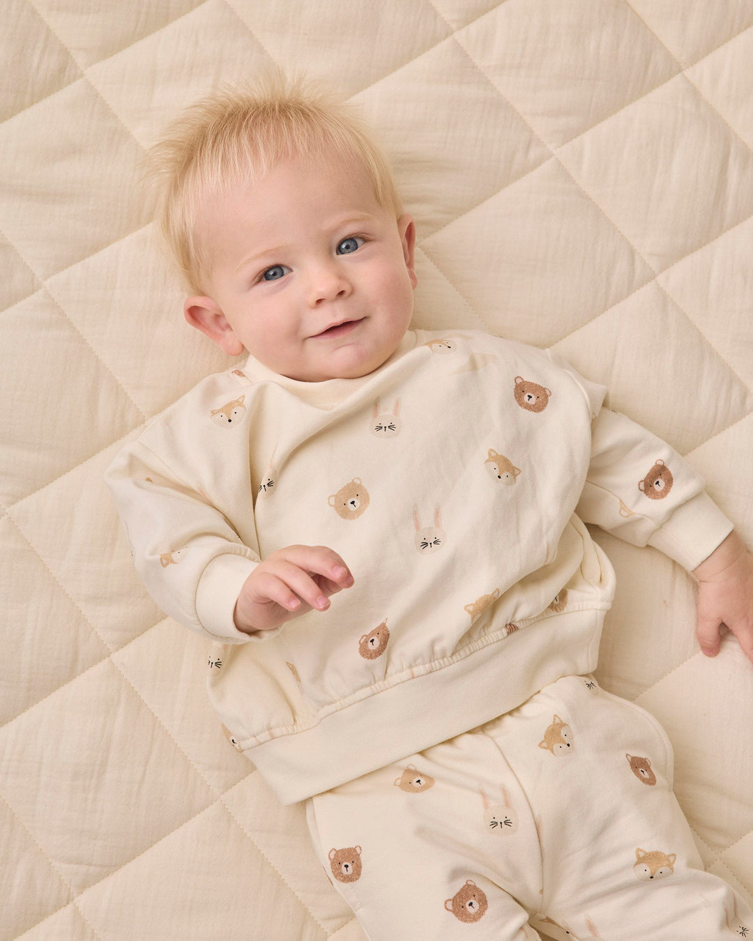 Quincy Mae Relaxed Fleece Sweatpant- Critters