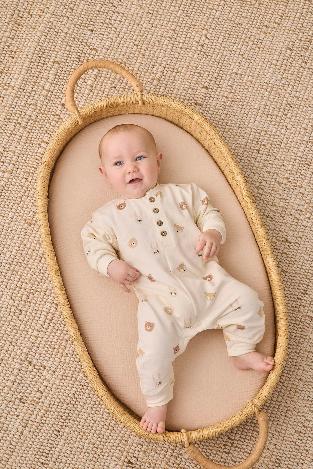Quincy Mae Relaxed Fleece Jumpsuit- Critters