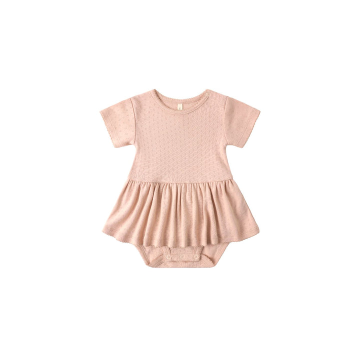 Quincy Mae Pointelle Skirted Bodysuit Melons Tops &amp; Bottoms Quincy Mae