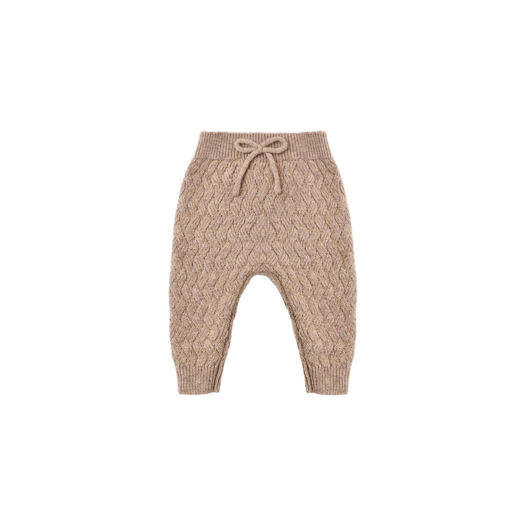 Quincy Mae Knit Pant Heathered Almond Tops &amp; Bottoms Quincy Mae