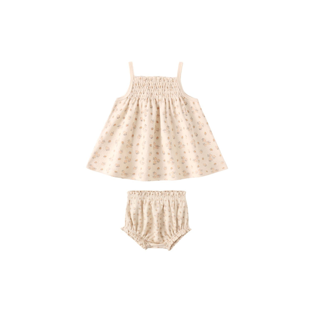 Quincy Mae - Smocked Tank + Bloomer Set - Strawberries Tops & Bottoms Quincy Mae