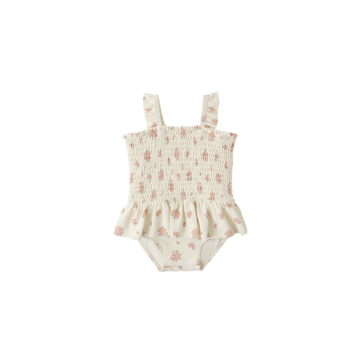 Quincy Mae Smocked One-Piece Swimsuit - Garden Rose Swimwear Quincy Mae