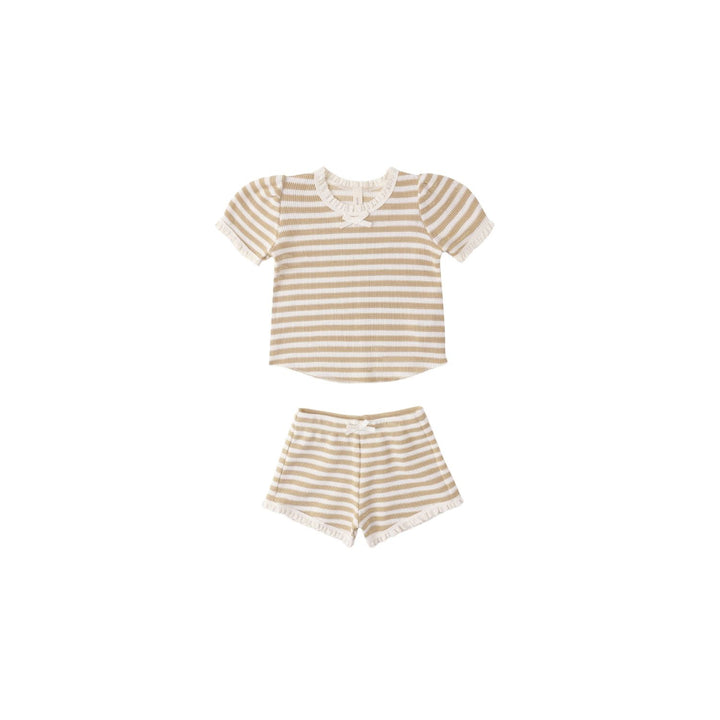 Quincy Mae Ruby Set - Butterscotch Stripe Tops &amp; Bottoms Quincy Mae
