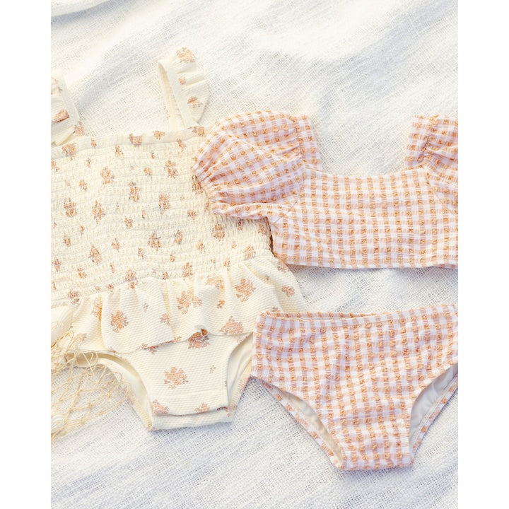 Quincy Mae Smocked One-Piece Swimsuit - Garden Rose Swimwear Quincy Mae
