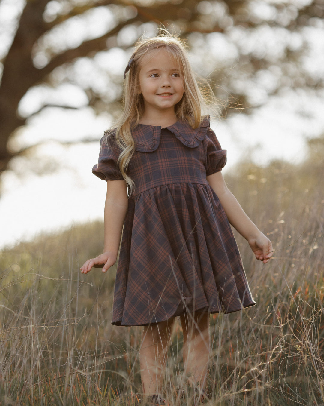Rylee + Cru Camille Dress Midnight Plaid