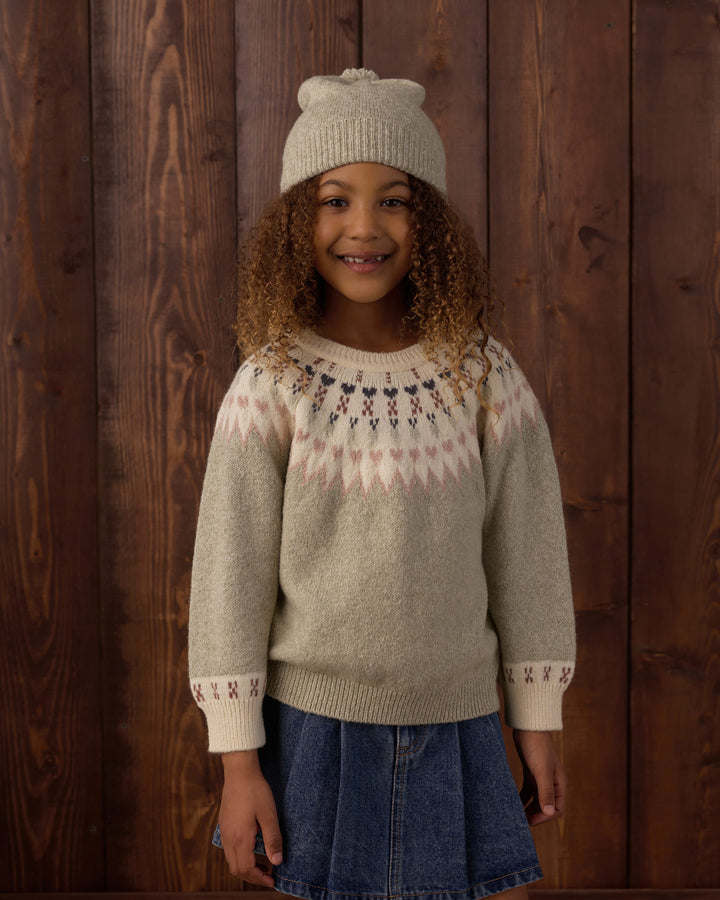 Rylee + Cru Fair Isle Seater Sage