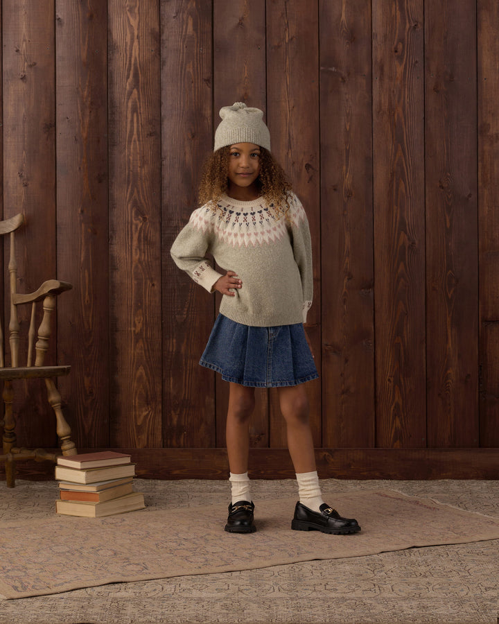 Rylee + Cru Fair Isle Seater Sage