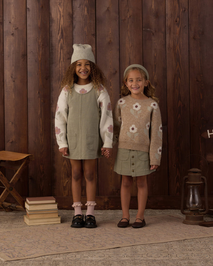 Rylee + Cru Aspen Sweater Fawn Flower