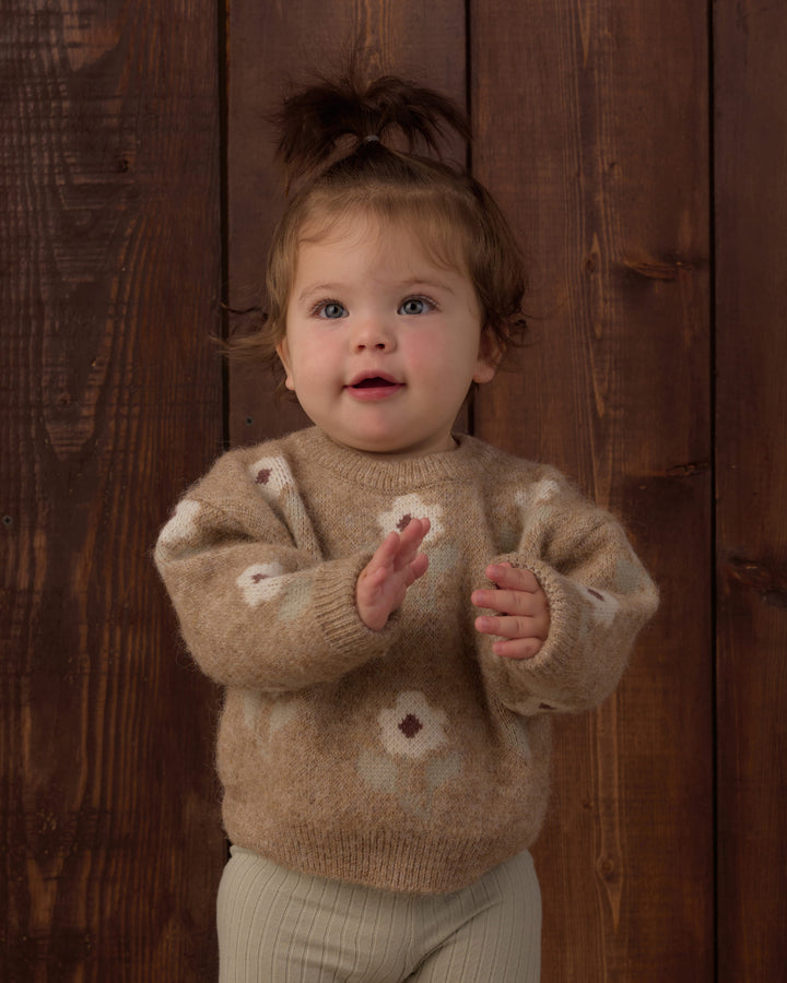 Rylee + Cru Aspen Sweater Fawn Flower