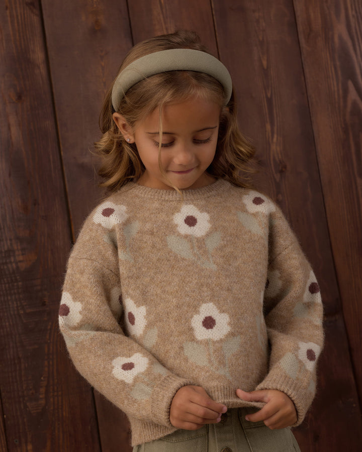Rylee + Cru Aspen Sweater Fawn Flower