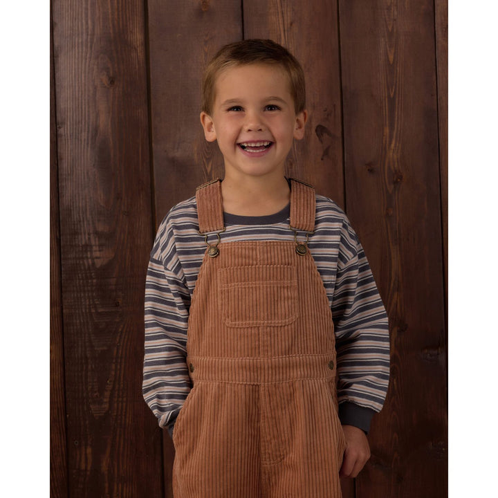 Rylee + Cru Relaxed Long Sleeve Tee Blue Stripe Tops Rylee + Cru