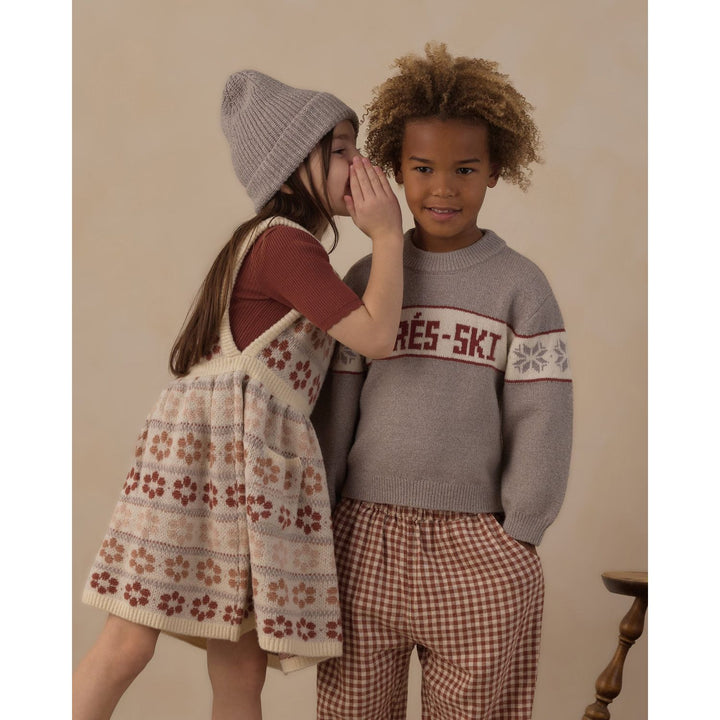 Rylee + Cru Violette Sweater Dress Flower Fair Isle Dresses Rylee + Cru
