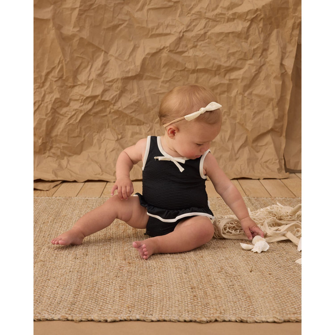 Rylee + Cru Skirted One-Piece - Black Swimwear Rylee + Cru