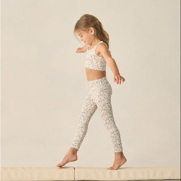 Rylee + Cru Ribbed Legging Set- Flower Field & Heathered Blush Leggings Rylee + Cru