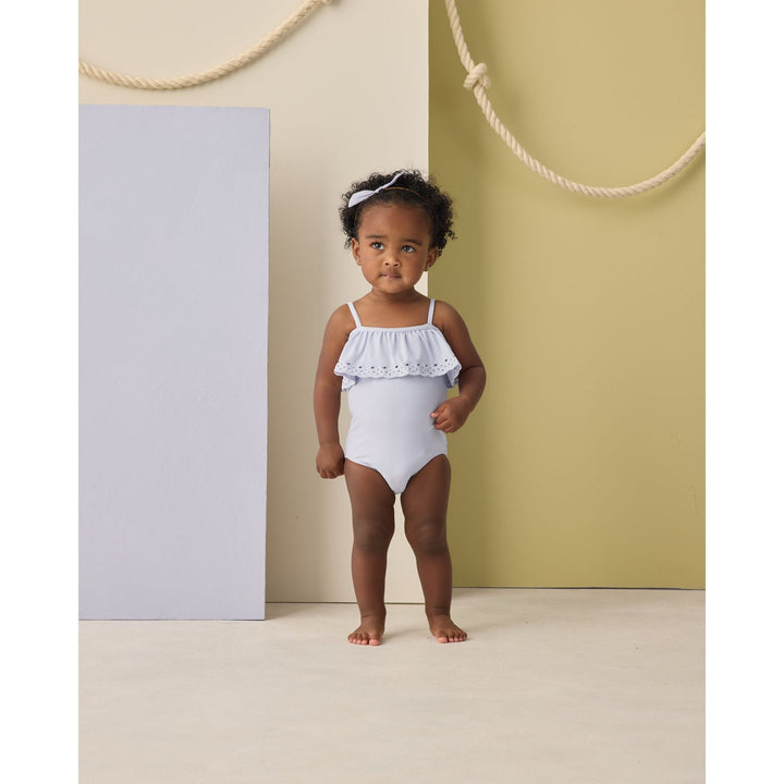 Rylee + Cru Off-The-Shoulder One-Piece - Periwinkle Swimwear Rylee + Cru