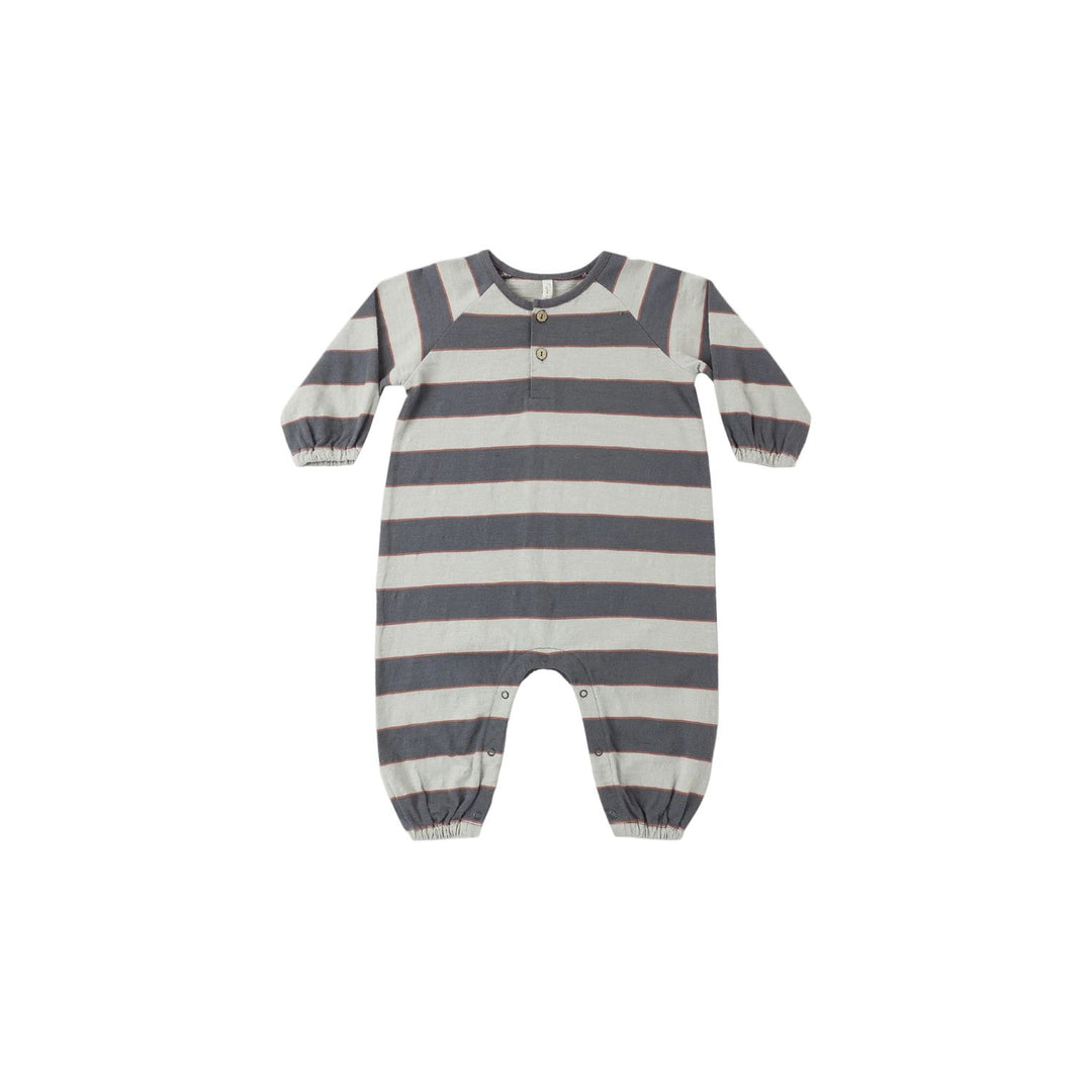 Rylee + Cru Henley Jumpsuit Sage Stripe Jumpsuit Rylee + Cru