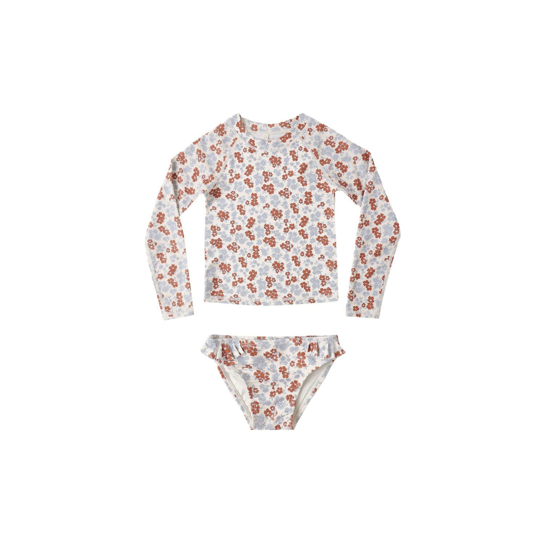 Rylee + Cru Maryn Rashguard Set - Americana Floral Swimwear Rylee + Cru