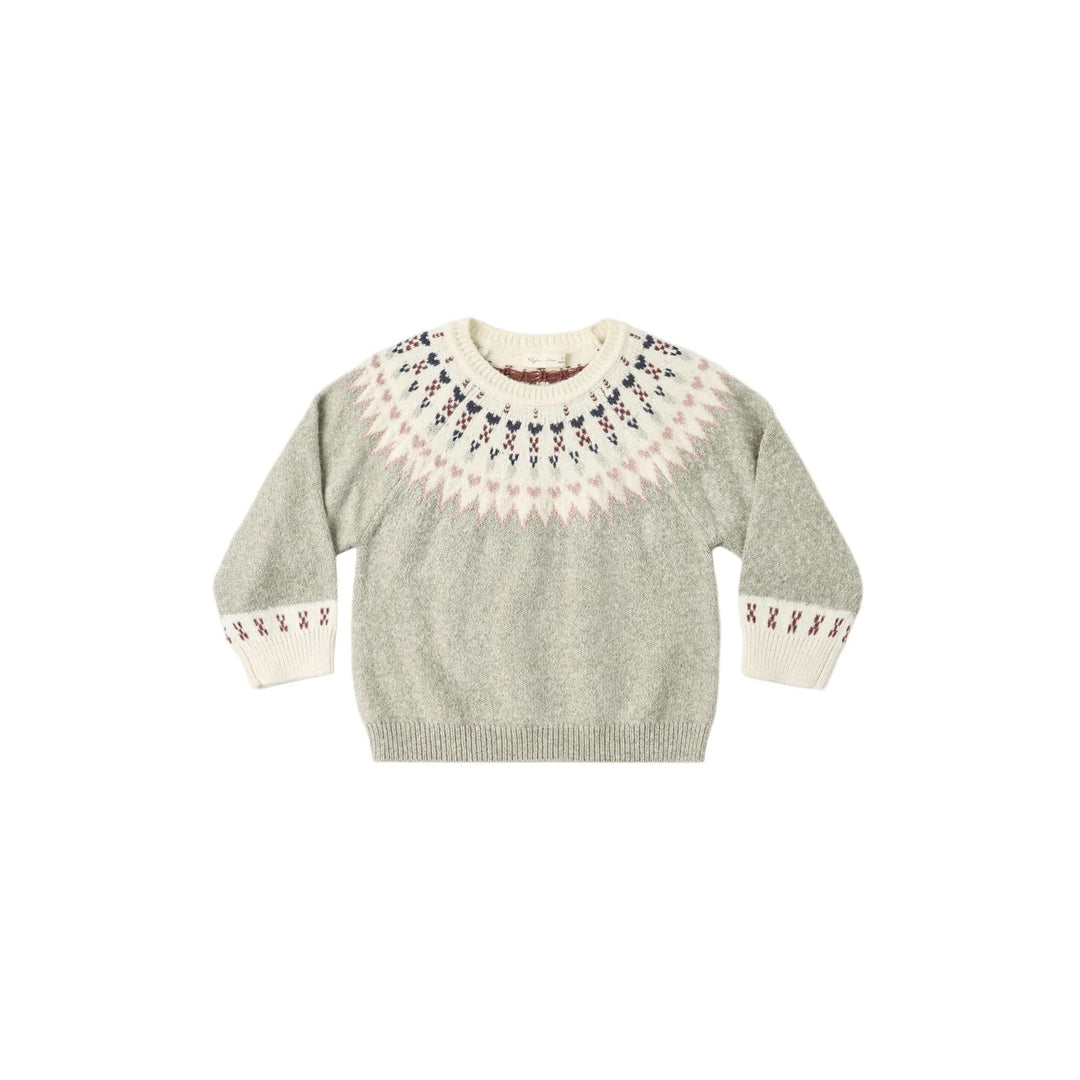 Rylee + Cru Fair Isle Seater Sage Sweater Rylee + Cru