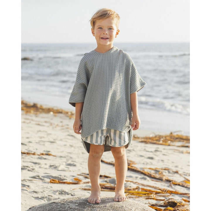 Rylee + Cru Swim Trunk - Green Stripe Swimwear Rylee + Cru