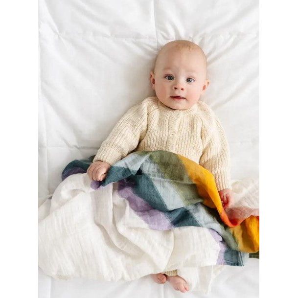 Clementine Kids Rainbow Connection Swaddle Swaddles &amp; Blankets Clementine Kids