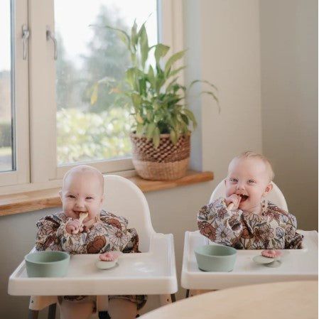 Mushie Long Sleeve Bib Mealtime Mushie