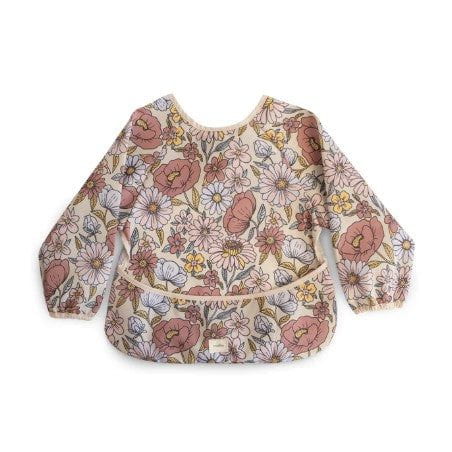 Mushie Long Sleeve Bib Mealtime Mushie Retro Flowers