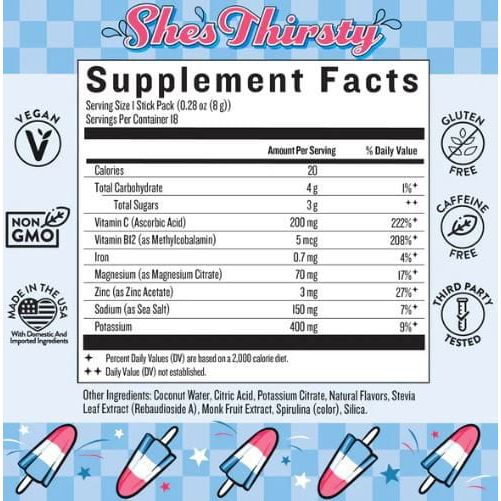 Legendairy Milk She’s Thirsty Coconut Water Electrolyte Mix - Retro Pop Supplements &amp; Remedies Legendairy Milk