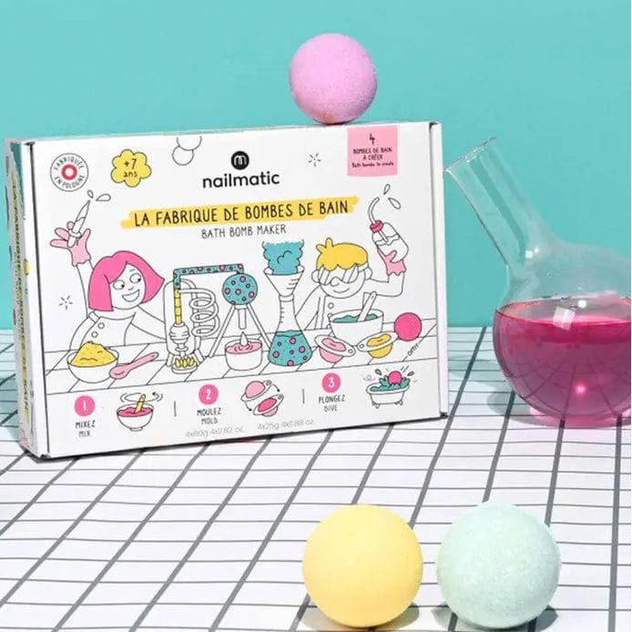 Nailmatic Round Bath Bomb Maker Kit Natural Toiletries Nailmatic Kids   