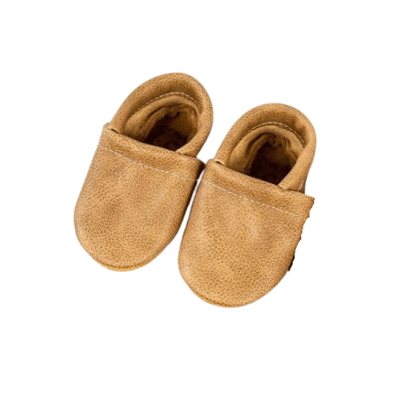 Starry Knight Warm Neutrals Loafer Leather Baby Booties - Sahara Baby &amp; Toddler Shoes Starry Knight Designs NB-3 Months