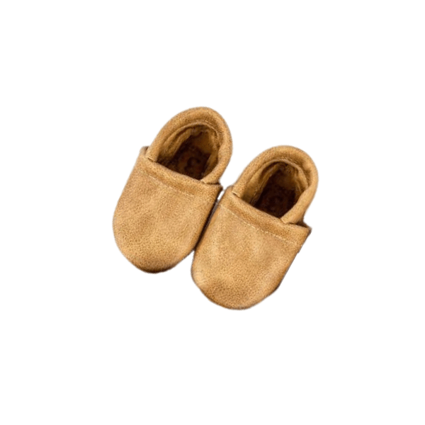 Starry Knight Warm Neutrals Loafer Leather Baby Booties - Sahara Baby & Toddler Shoes Starry Knight Designs