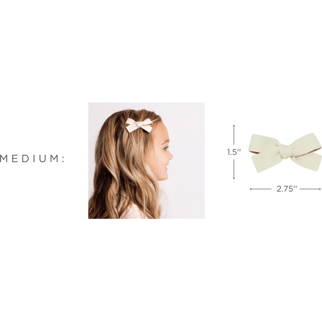 Lou Lou &amp; Company Leather Bow Clip- Single Medium Headband Lou Lou &amp; Company   
