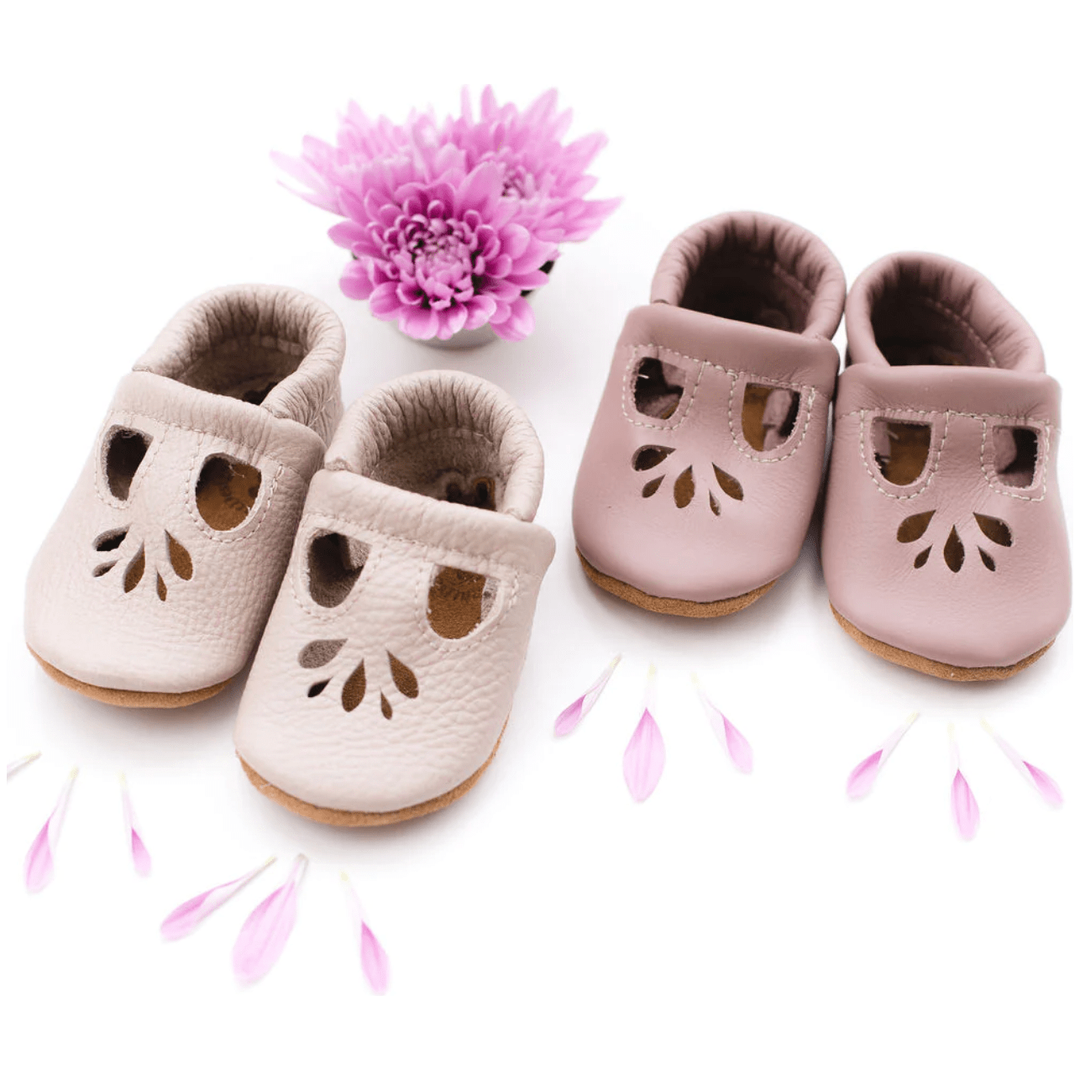 Starry Knight Lotus T-Strap Shoe- Dusty Rose Baby &amp; Toddler Shoes Starry Knight Designs