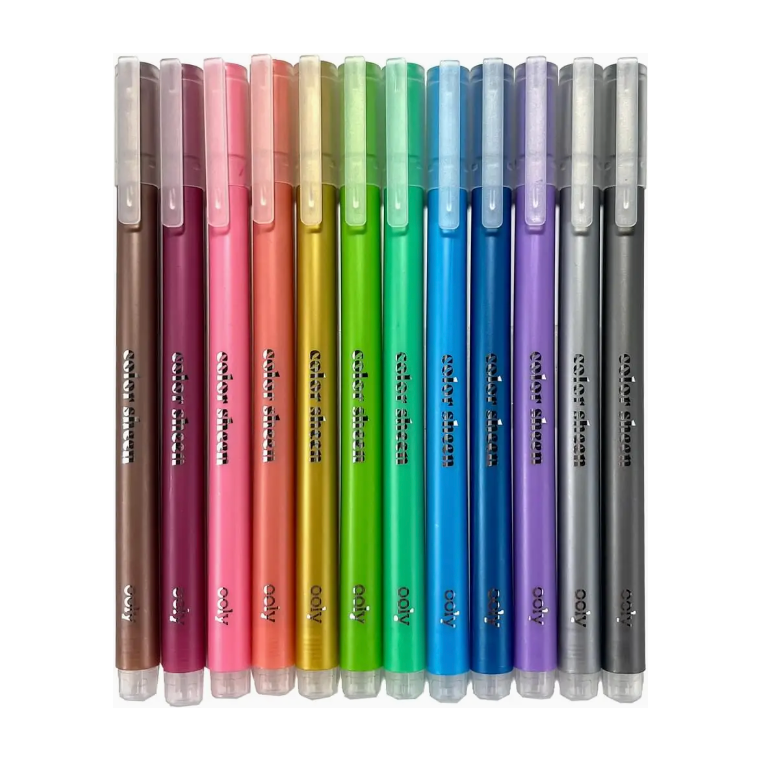 Ooly Color Sheen Metallic Gel Pens - Set of 12 Pens Ooly