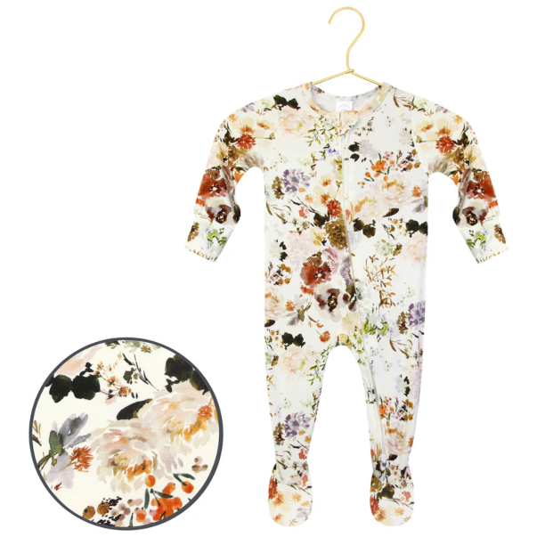 Lou Lou &amp; Company Zippered Footie- Nellie Footie Lou Lou &amp; Company Preemie