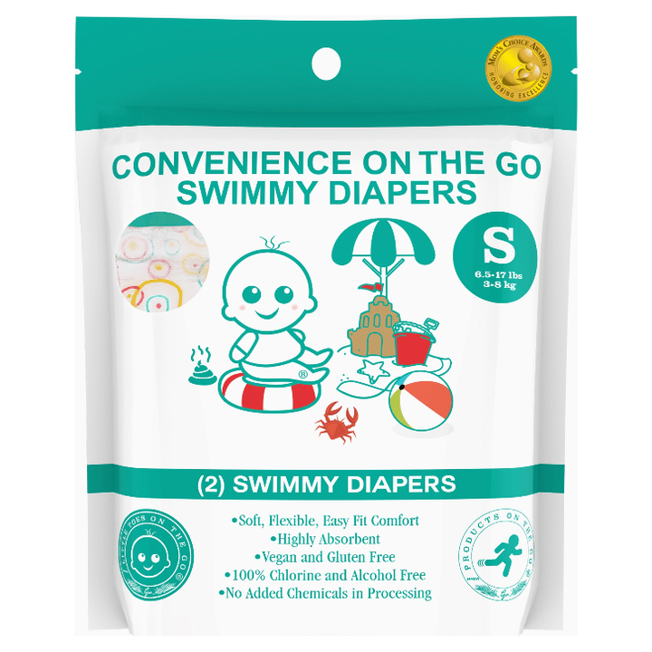 Products on the Go- Small Little Toes Natural Disposable Swimmy Diapers 2 Pack Swim Diapers &amp; Potty Learning Products on the Go