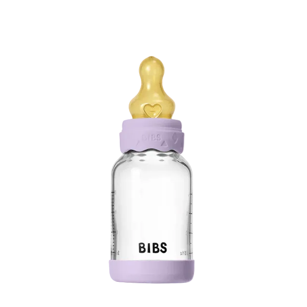 BIBS - Baby Glass Bottle Boheme Set 4oz Latex Glass Bottle BIBS USA Violet Sky