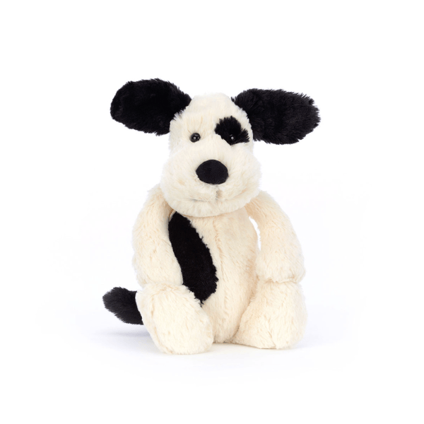 Jellycat Bashful Black &amp; Cream Puppy - Medium Dogs &amp; Puppies Jellycat