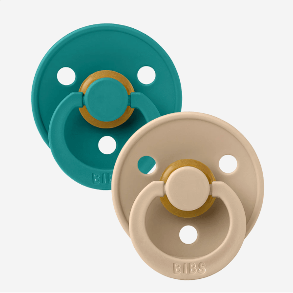 BIBS USA Colour Pacifier 2 Pack- Taupe/ Scuba Pacifiers and Teething BIBS USA