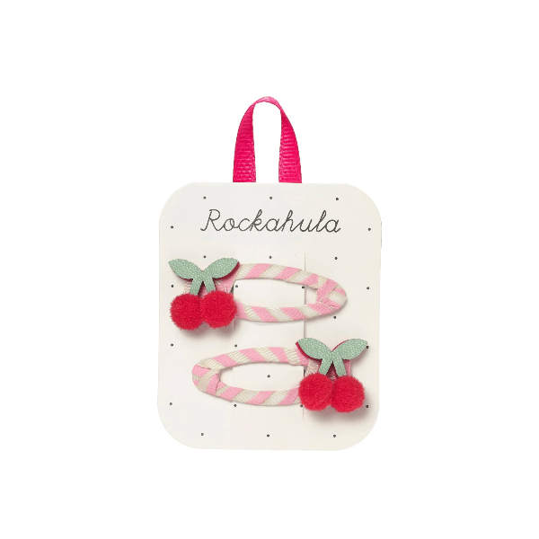 Rockahula Cherry Kiss Stripy Clips Accessory Rockahula