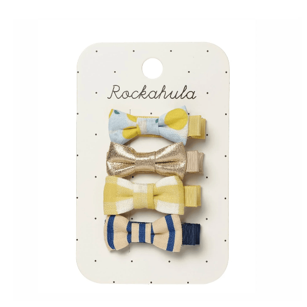 Rockahula Lemon Drop Mini Bow Clip Set Accessory Rockahula