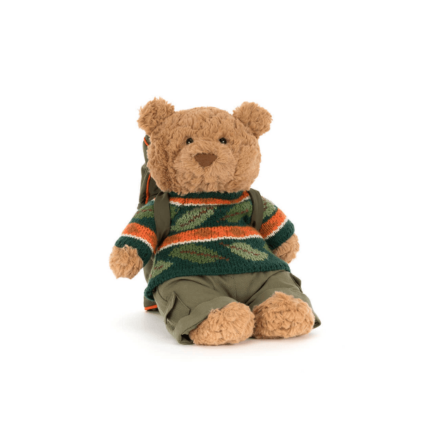 Jellycat Bartholomew Bear Hiking Outfit stuffed animal Jellycat