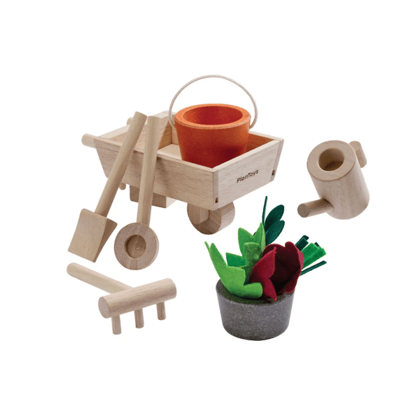 Plan Toys Garden Wheelbarrow Set Toddler And Pretend Play Plan Toys