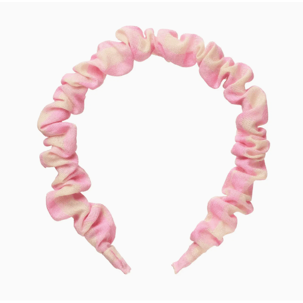 Rockahula Pink Gingham Ruffle Headband hair accessory Rockahula