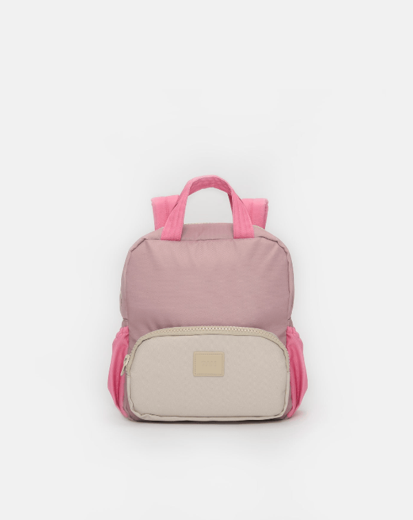 7AM Oxford Backpack, Mini- Ash Rose, Ecru, Pink Backpack 7AM
