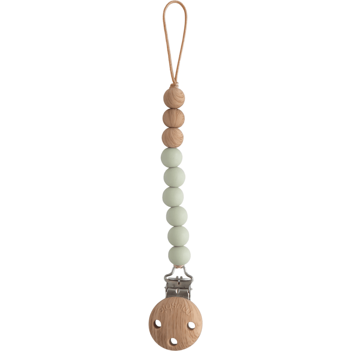 Mushie Silicone Pacifier Clip Pacifier Clips &amp; Holders Mushie Sage  